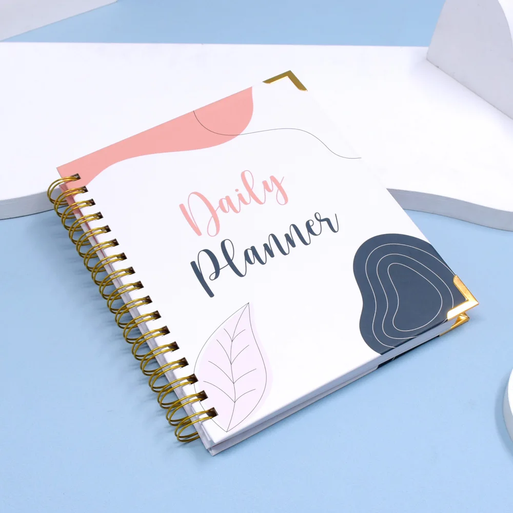 Customizable Journal Planner Notebooks Printed 2024 A5 Spiral Notebook Agenda Diary Notebooks Printing Self Care Planner