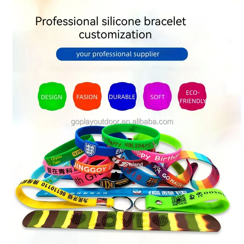Factory Price Good Quality Rubber Wrist Band Custom Bracelet Custom