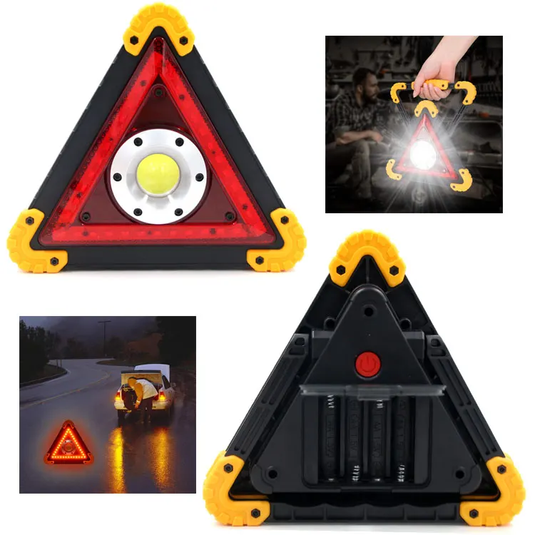 Портативный Автомобильный аварийный перезаряжаемый прожектор дорожной опасности светодиодный уличный прожектор сигнальный знак треугольный аварийный свет