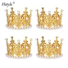 Adorno para tarta de corona de 4 piezas, dorado