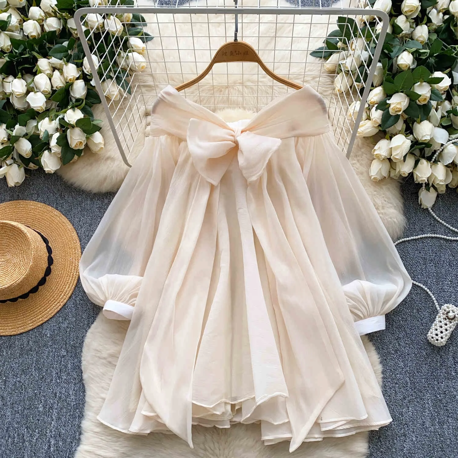 ☆韓国の人気☆【sinoon】☆RIBBON PUFF LONG SLEEV.E☆ ☆送料・関税込☆sinoon☆RIBBON PUFF LONG SLEEVE☆ (sinoon/T