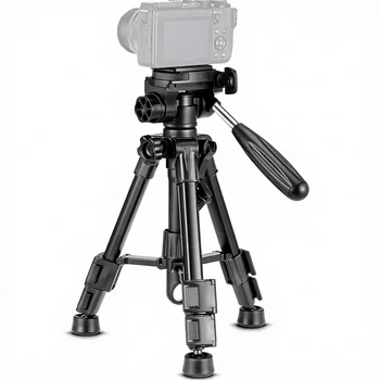 For Mini Tabletop Tripod Aluminum Alloy 3-Way Tilt Head for Trigger Remote Control Portable 1/4" Plate DSLR/Camcorder detail image