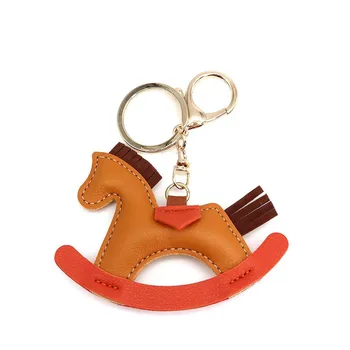 Renhui Hippo Resin Leather Seahorse Horse Keyring Key Ring Custom Metal ...