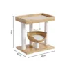 Double rattan board solid wood cat bed [with large mattress]