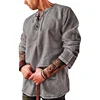 Grey mens renaissance shirt medieval blouse