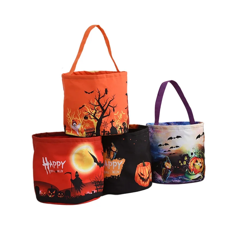 Light Up Halloween Party Candy Bags Multipurpose Reusable Goody Bucket