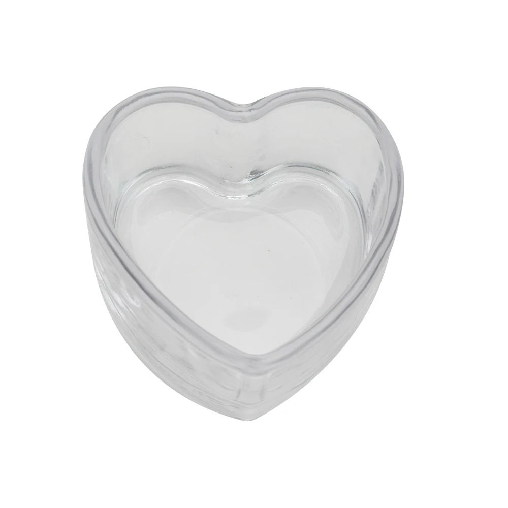 glass heart shaped tea light holders