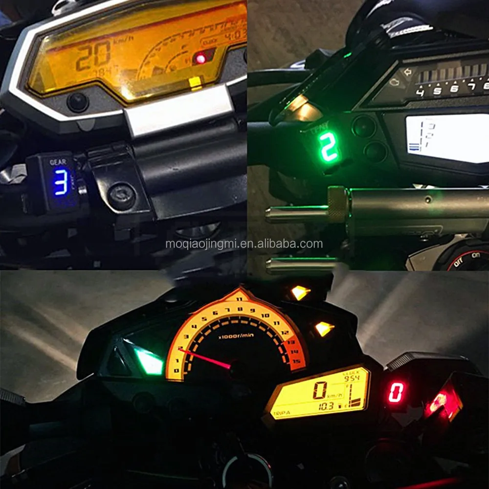 Indicatore Di Marcia Digitale Per Moto Kawasaki Z750 Z1000 | Display LED Impermeabile 1-6 Marce Con Neutro