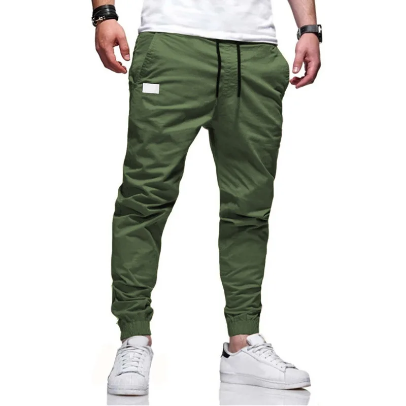 Men’s Cotton Jogger Pants – Streetwear Style with Drawstring Waist