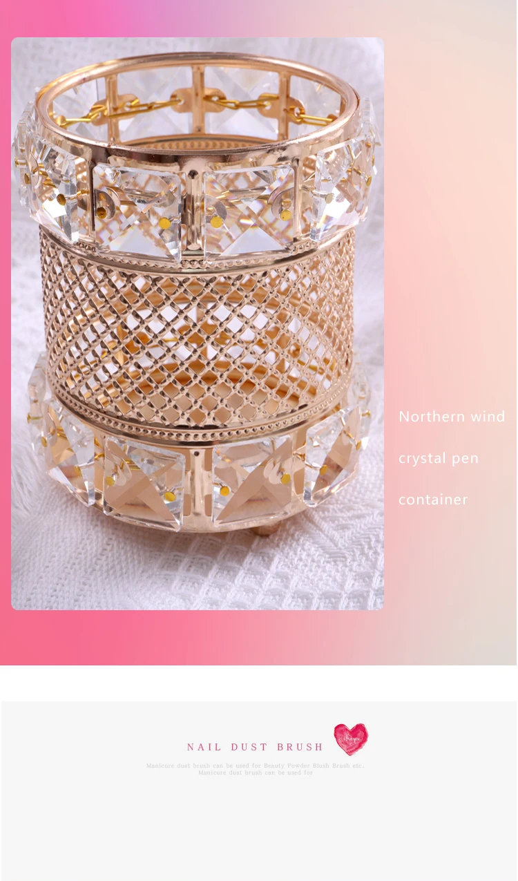 Tszs 2021 Makeup Tools Acrylic Nail Brush Holder Container Advanced Nail Art Pen Holder Crystal