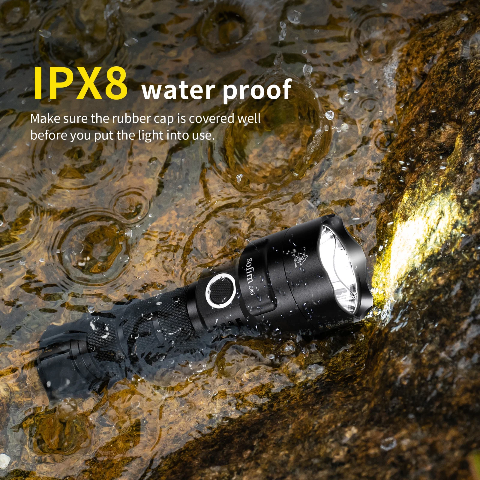 Throwing Led C8G Outdoor Strong Long Throwing LED Flashlight Waterproof Tactical ...