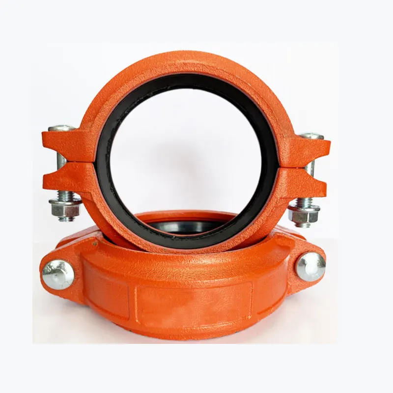 Ductile Iron Pipe Fitting Dn114 Rigid Pipe Joint Groove Steel Clamp