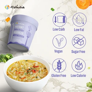 Instant Laksa Konjac Noodles Low Carb Gluten Free Sugar-Free Vegan Box for Healthy Eating