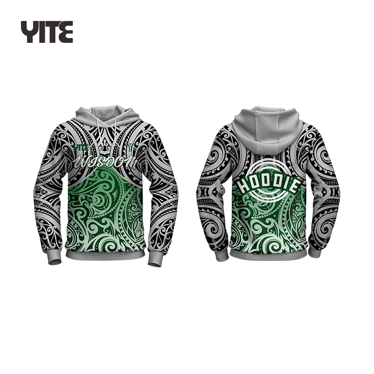 Venta al por mayor patrones maoríes Sudadera con capucha
