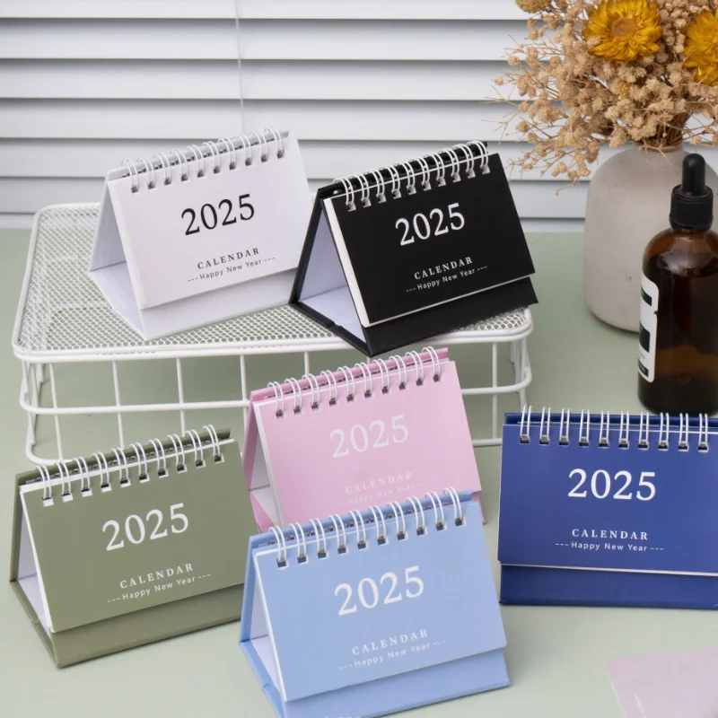 Горячая Продажа искусственная кожа вертикальный мини настольный календарь Кожаный компактный для домашнего офиса