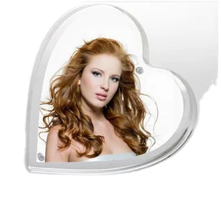 Elegant Rotating Cube Crystal Photo Frame New