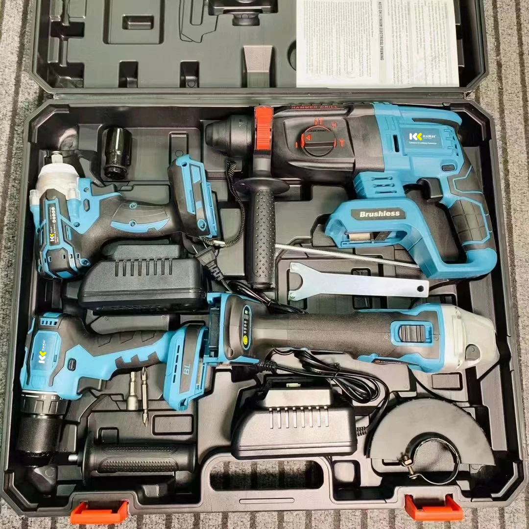 Factory 21v Power Drills Tool Set Kit Portable Electric Cordless ...