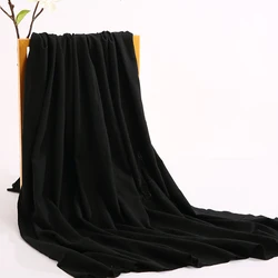 High quality 6A Silk Black 36MM Ahimsa Silk Fabric Peace Plain Dyed Silk NO 6