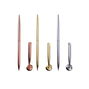 Wholesale Foreground Counter Custom Model Desk Pen Multicolour Metal Ballpoint for Signatures Plastic Gift Item