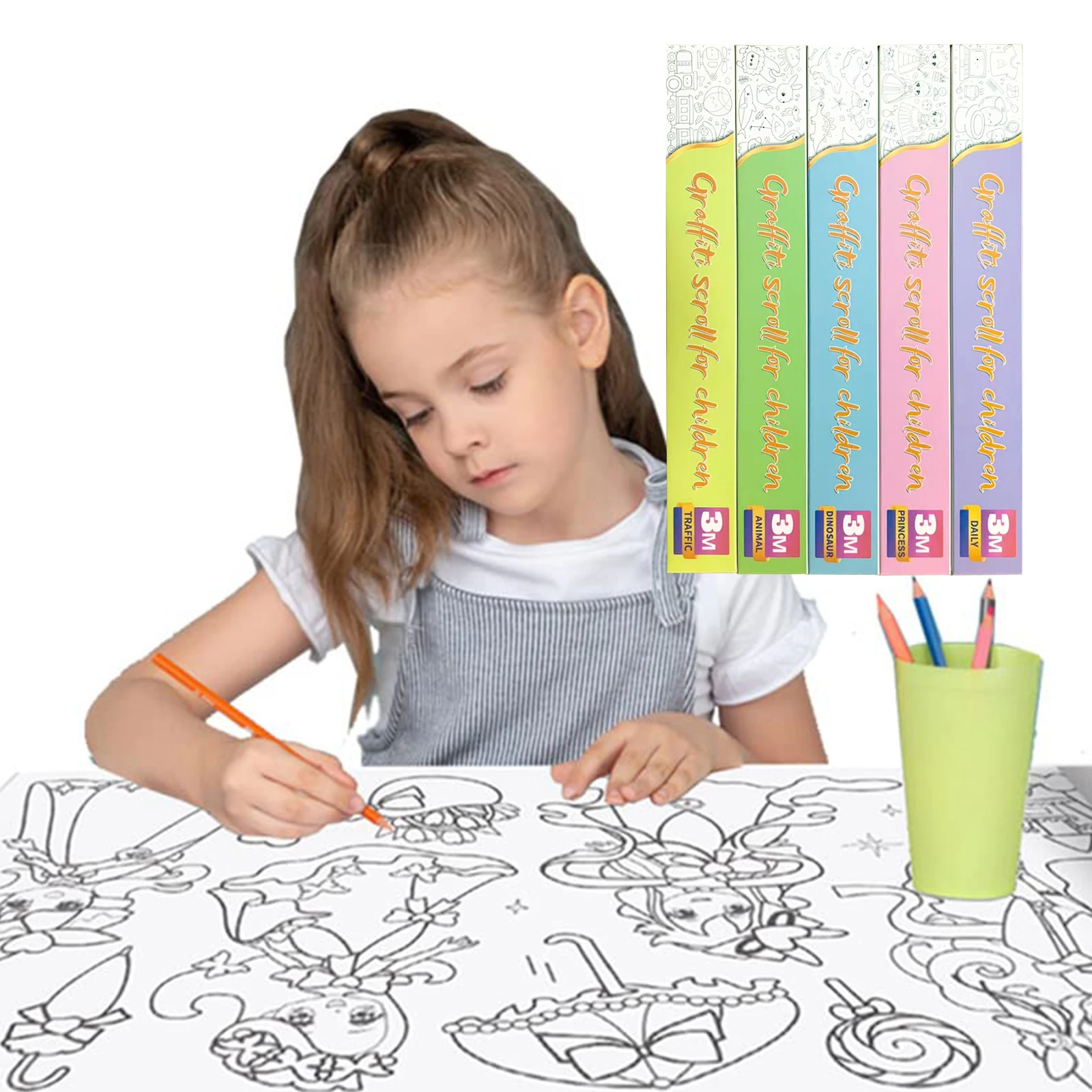 Children's Drawing Roll coloring Paper Roll For Kids,Drawing Paper