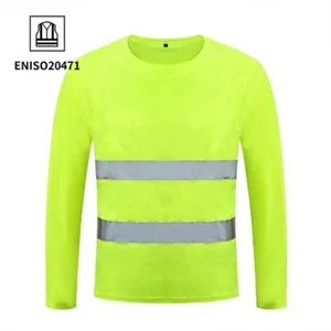 Class 2 Quick Dry Polyester Mining Mechanic Industrial Construction Worker Security Hi Vis Men Reflective Safety Work Shirt