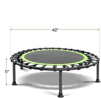 Foldable  Trampoline Max Load  Fitness Rebounder with Adjustable Handle  Exercise Trampoline for Adults Indoor/Garden Workout