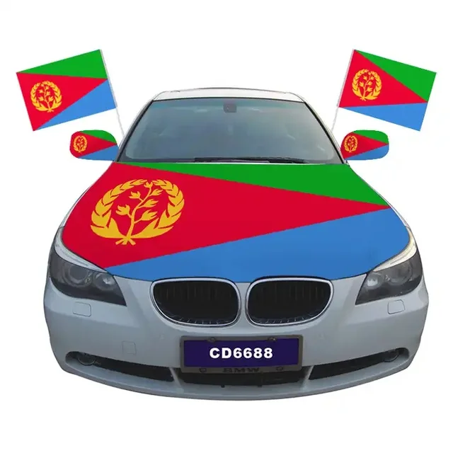 Eritrea Flag Car Mirror Cover High quality Stretch Polyester Car Mirror Cover Flag