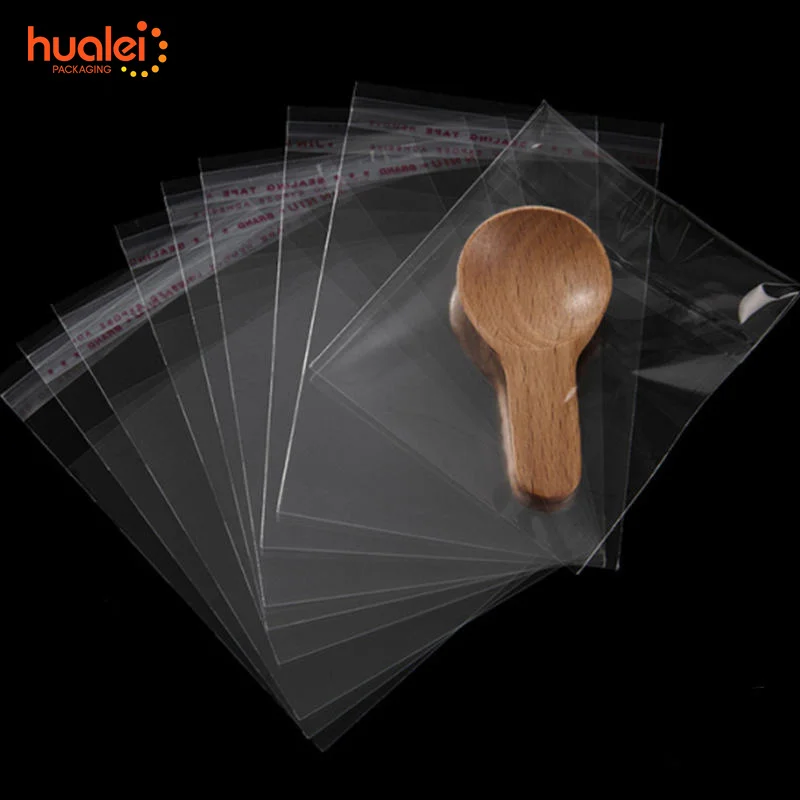 Wholesale Thick Transparent Self-adhesive Cello Poly Bags Clear Plastic Cellophane Packing Bakery Cookie Cards Gift OPP Bag