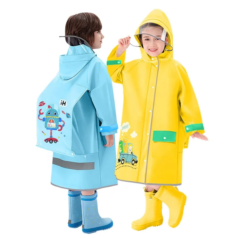 Waterproof Wholesale promotion Kids raincoat transparent pink for Kids rain coat