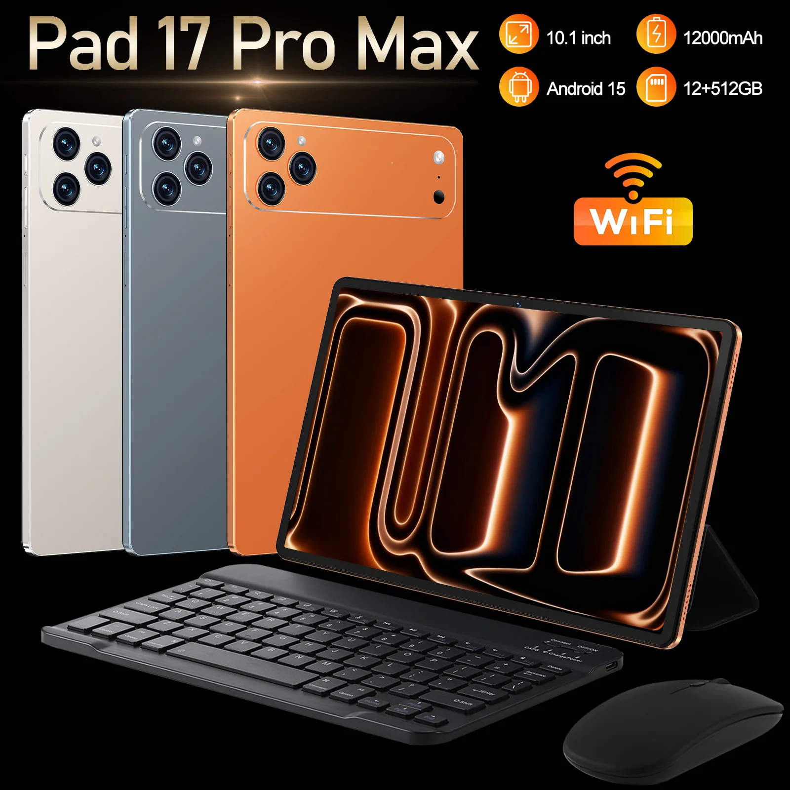 Global Version 10.1-Inch Pad 17 Pro Max Tablet PC 12GB RAM 512GB