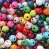 12mm beech wood mixed color beads - 30 beads randomly mixed