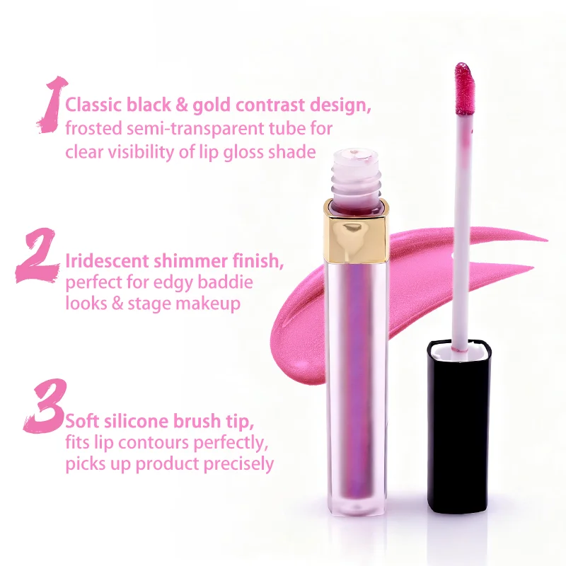 product multichrome chameleon thick lip gloss iridescent glitter liquid lipgloss for glass lips waterproof long lasting private label-5