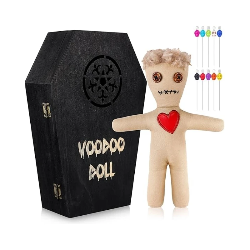 BLESSUME Magia Vudú Muñeca con 7 Cráneo Patas