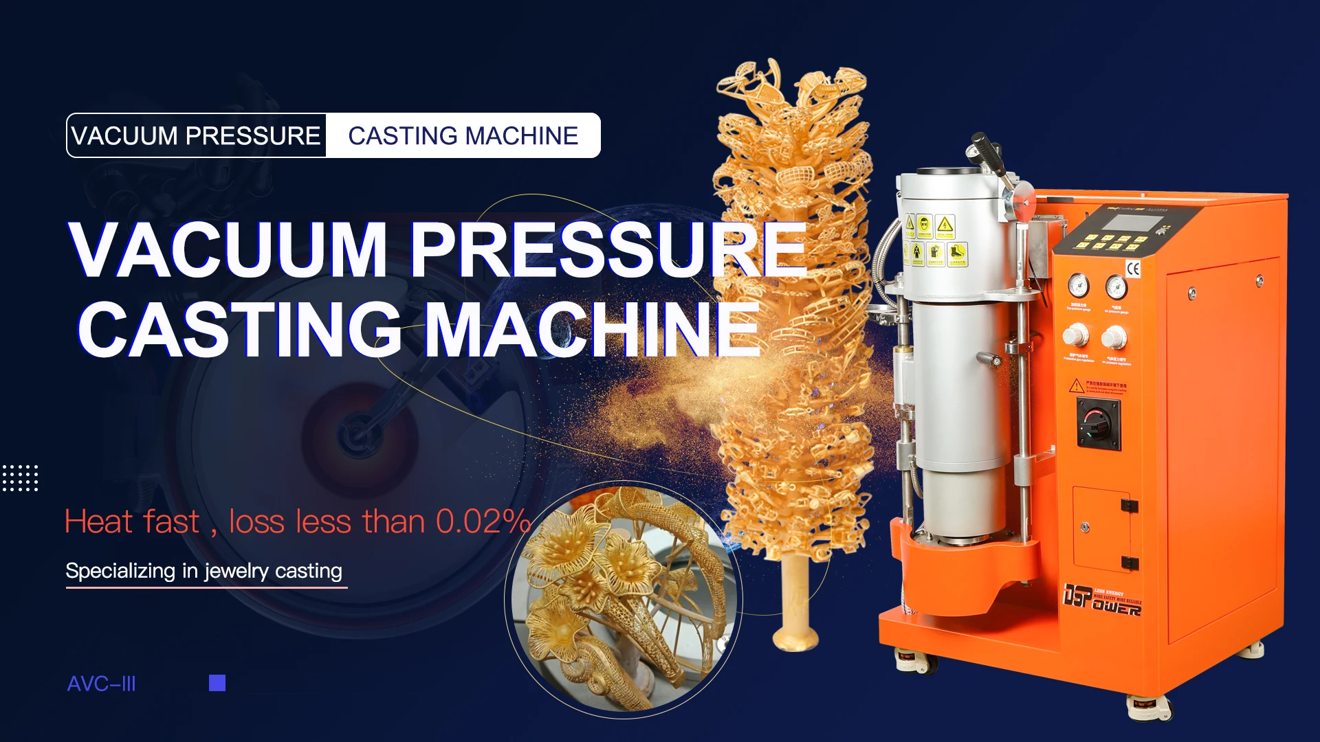 2.5kg automatic vacuum pressure jewelry casting