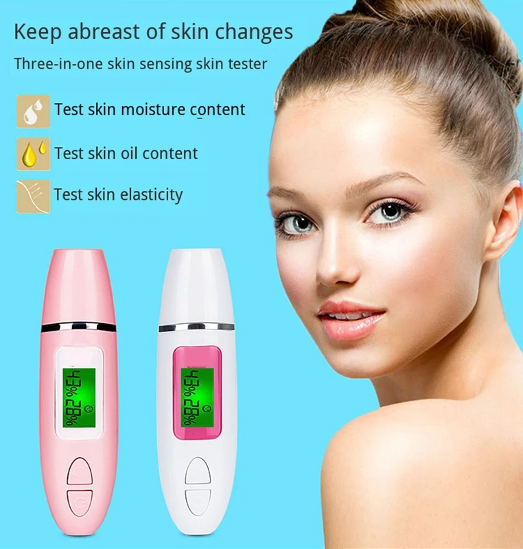 LCD skin tester digital facial moisture monitor oil tester test machine personal scanner health portable smart skin analyzer