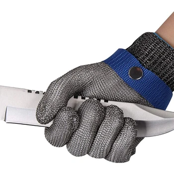 Cut Resistant Durable  Butcher Cutting Protection Stainless Steel Mesh Metal Wire Gloves