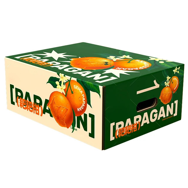 Customized orange packaging box with five layers of corrugated paper gift box made of environmentally friendly materials