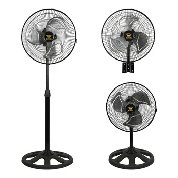 12 Inch Ventilador 110V Ac 75W Motor Electric Pedestal Fan 3 Metal Blades ventilateur 3 en 1 Stand fan