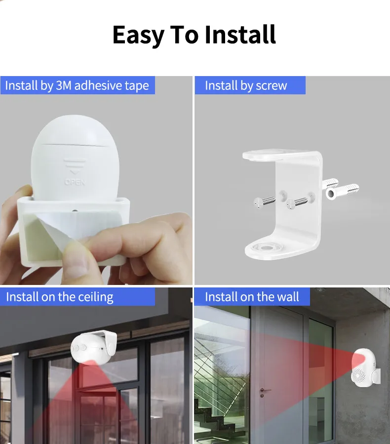 Kerui Smart Wireless Pir Motion Sensor Detector Induction Security Door Chime