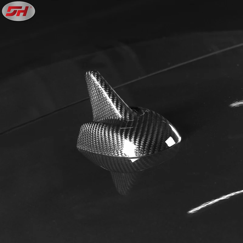 Car carbon fiber antenna decorative frame cover car Accessories For Maserati Levante 2016-up