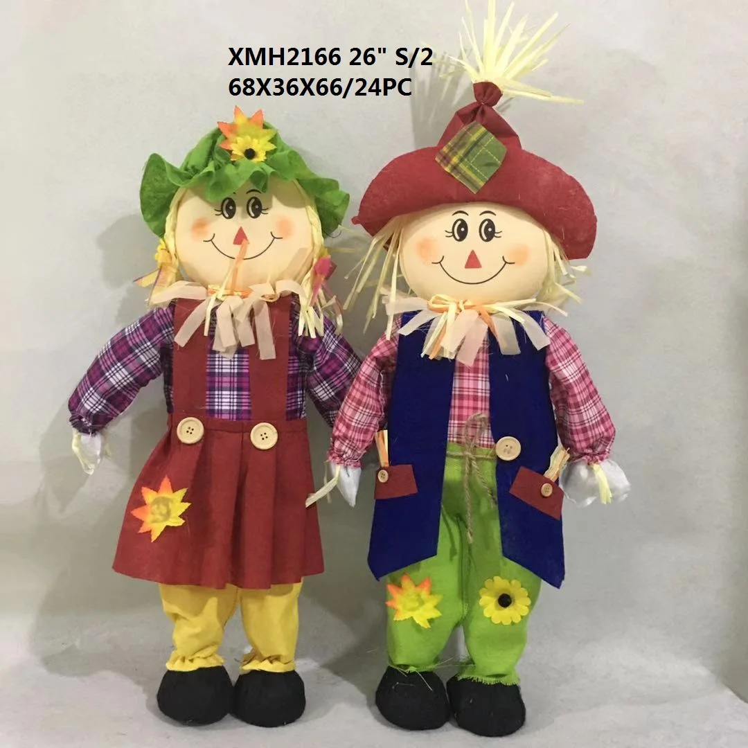 Fall Thanksgiving Harvest Scarecrow Decor Fall Scarecrows Garden Small ...