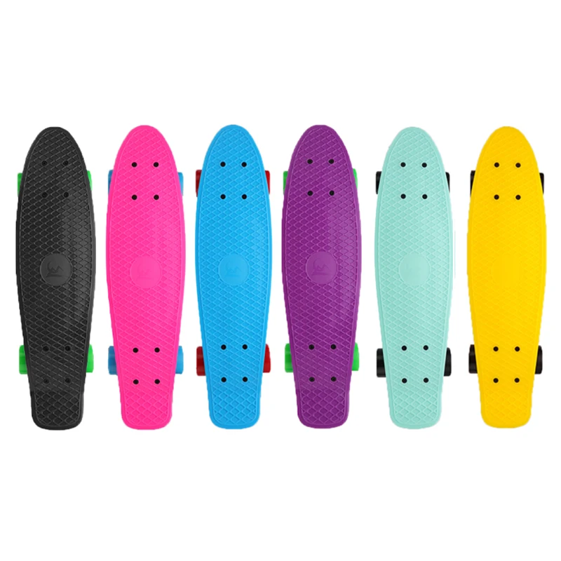 TY Outdoor sports for girls and boys 22 polegada 4 wheel single rocker safety skateboard plastic long board deck skateboard