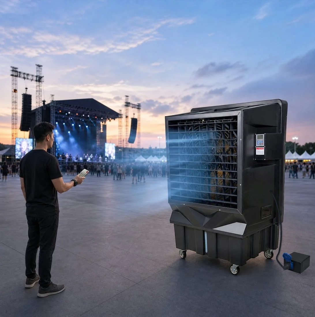 JHCOOL Industrial Portable Industrial air Cooler Humidifier Fan Industrial Ventilation Fan Floor Standing air Cooler Price