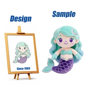 Shengye Plush Keychain Kawaii Mermaid Cute Doll Exquisite Small Soft Key Chain Phone Charm Bag Light Keychain Gifts  Key Rings