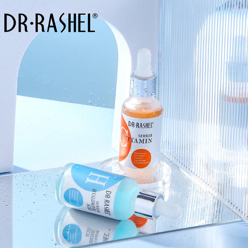 Dr Rashel Skin Care Brightening Anti Aging Whitening Moisturizing Hyaluronic Acid Retinol Vitamin C Face Serum Set 3pcs