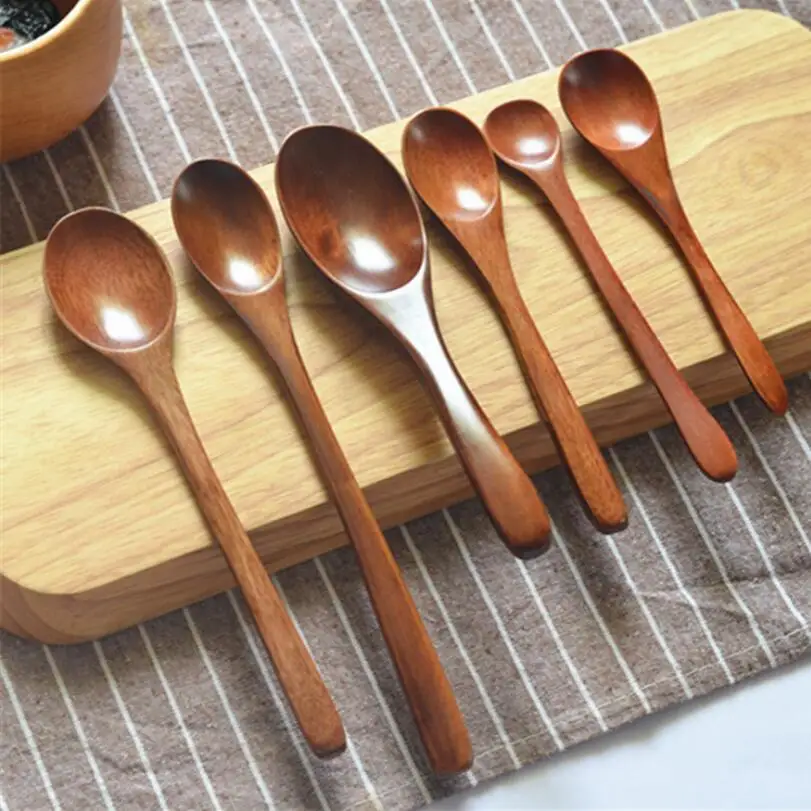 Wooden Spoon Long Korean, Kitchen Bamboo Wooden Spoons