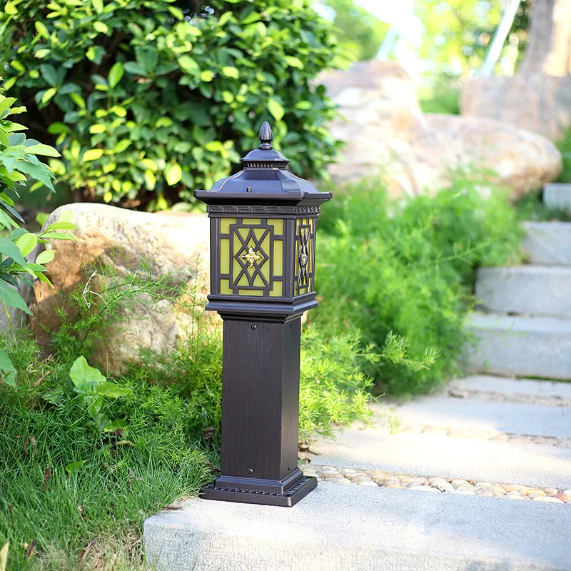 Villa-Rasenleuchten LED aus Aluminium, wasserdichte Außenbeleuchtung für Garten, Gemeinschafts- und Parkanlagen, europäisches Landschaftsdesign