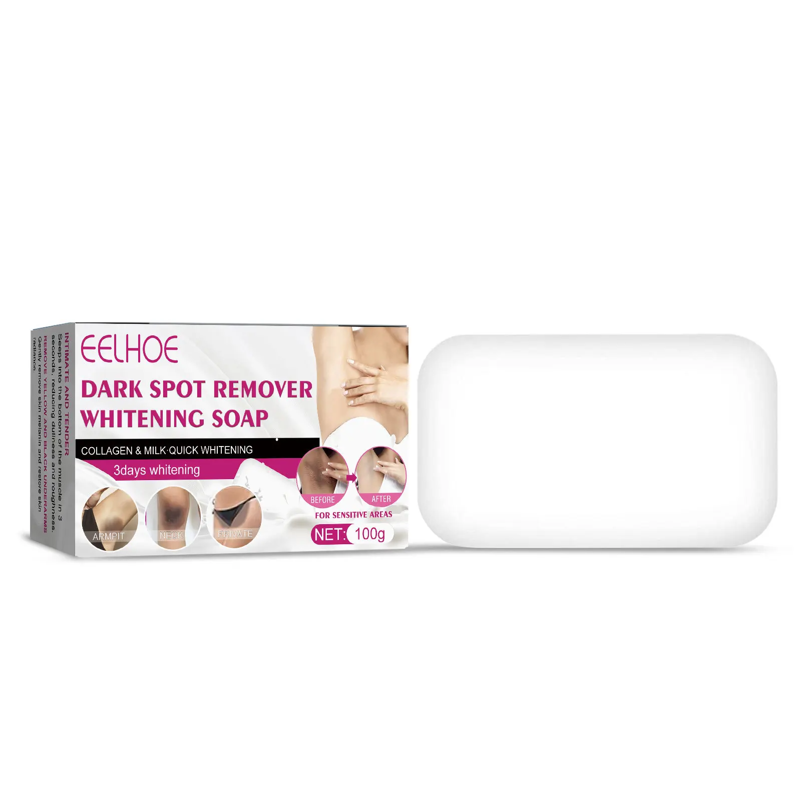 Wholesale EELHOE Dark Spot Remover Body Whitening Soap for Sensitive Area Skin Lightening Brightening Soap