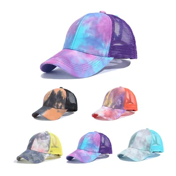 Low Price Tie Dye All Over Print 5 Panel Baseball Cap Truck Mesh Hats Outdoor Fisherman Hat