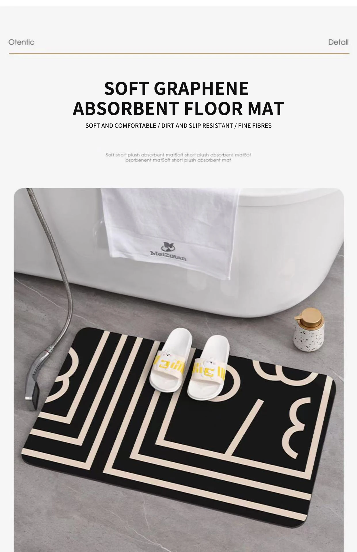  NEW arrivals Factory Wholesale Non Slip Bath Floor Mat Quick Dry Bathroom Diatom rugs for Entrance Door mats hot tub mats supplier